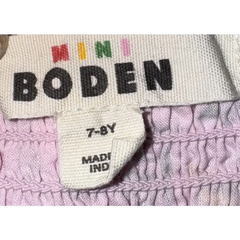 Mini Boden Girl‎ 7-8 Shirred Woven Midi Dress Summer Printed Lightweight Party